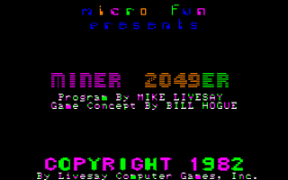 Miner 2049er Title Screen